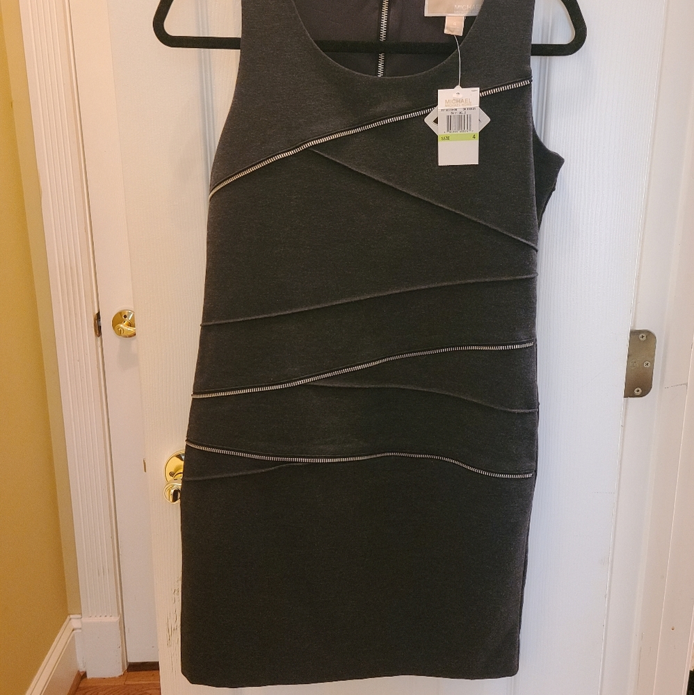 NWT - MICHAEL Michael Kors "Zipeer details" dress